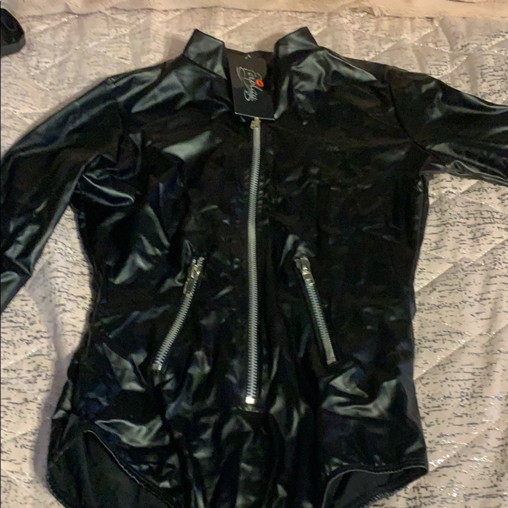 Faux leather onesie size L/XL